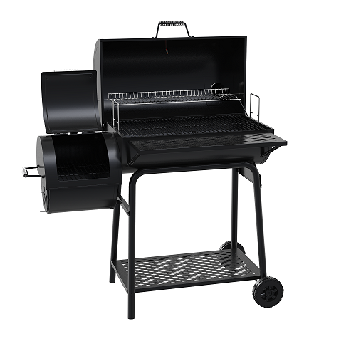 Red / Green Hot Barbecue Smoker – Offset Firebox