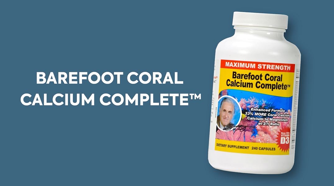 thumbnail video image 2 of Barefoot Coral Calcium Complete 240 Capsules, 1500mg Coral Calcium, Healthy PH & Bone Support, 2 of 9