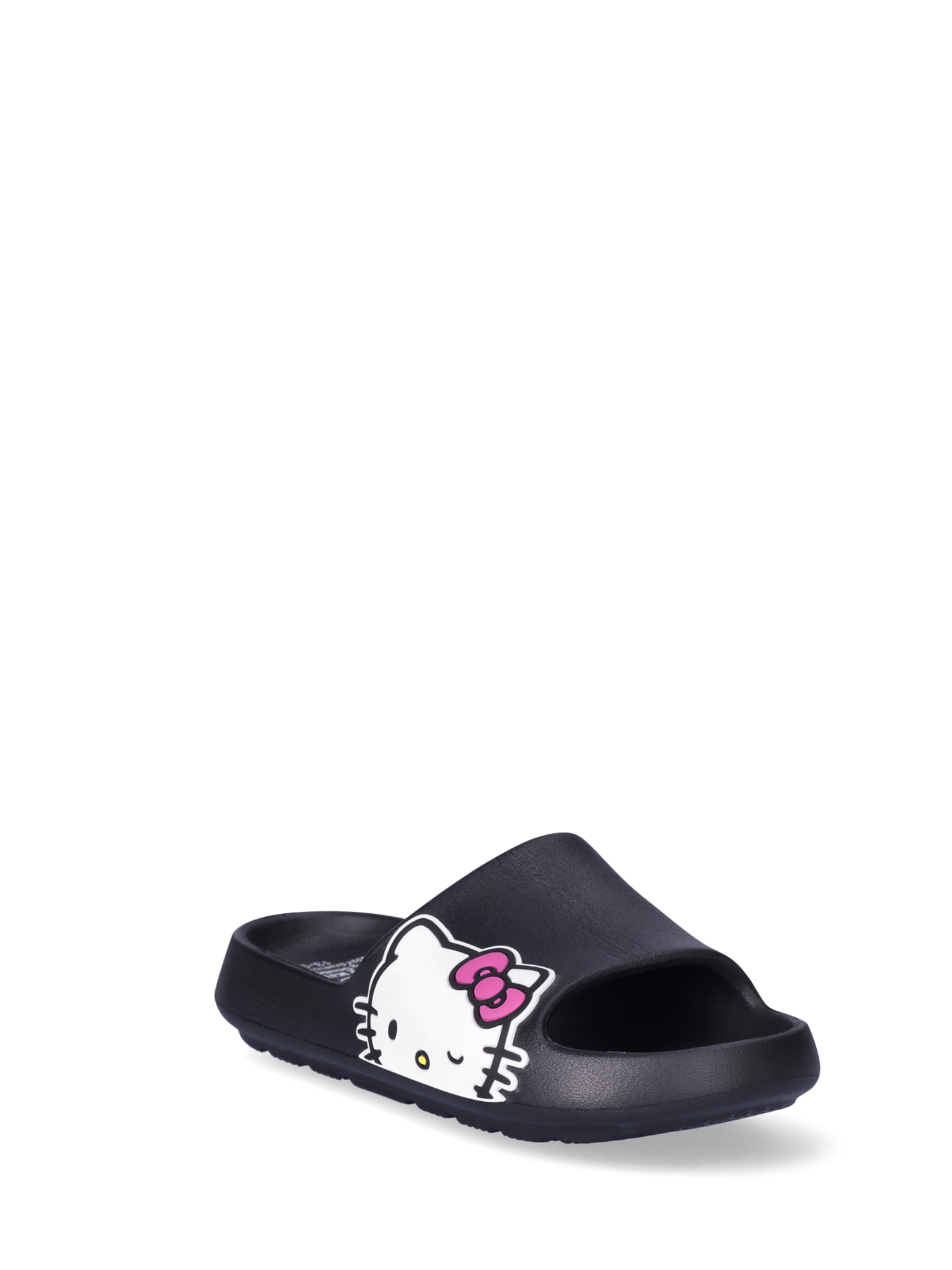 LAVRA Girls Double Strap Sandals Kids Fuzzy Fur Slides Flatform Shoes -  Walmart.com