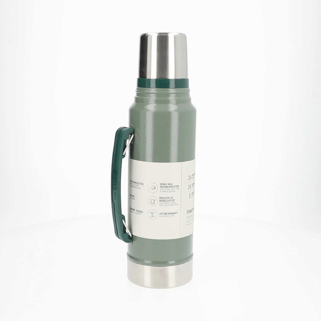 2 pack) STANLEY Classic Vacuum Bottle, Green/Silver - Walmart.com