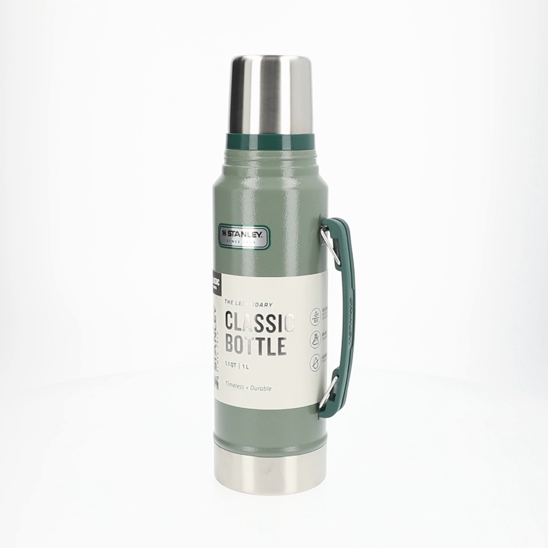 2 pack) STANLEY Classic Vacuum Bottle, Green/Silver - Walmart.com