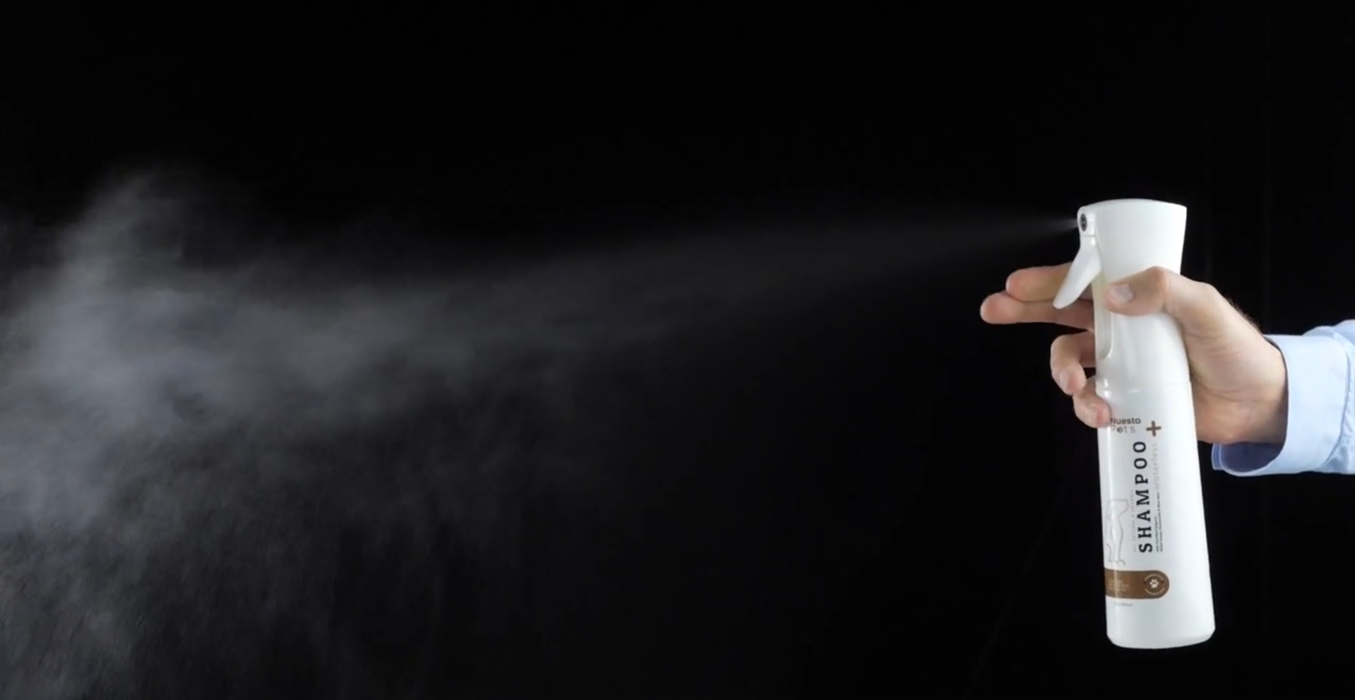 thumbnail video image 2 of Nuesta Pets Waterless Cleaning Moisturizer Conditioner Deodorizer Shampoo for Dogs & Cats, 28 oz, 2 of 9