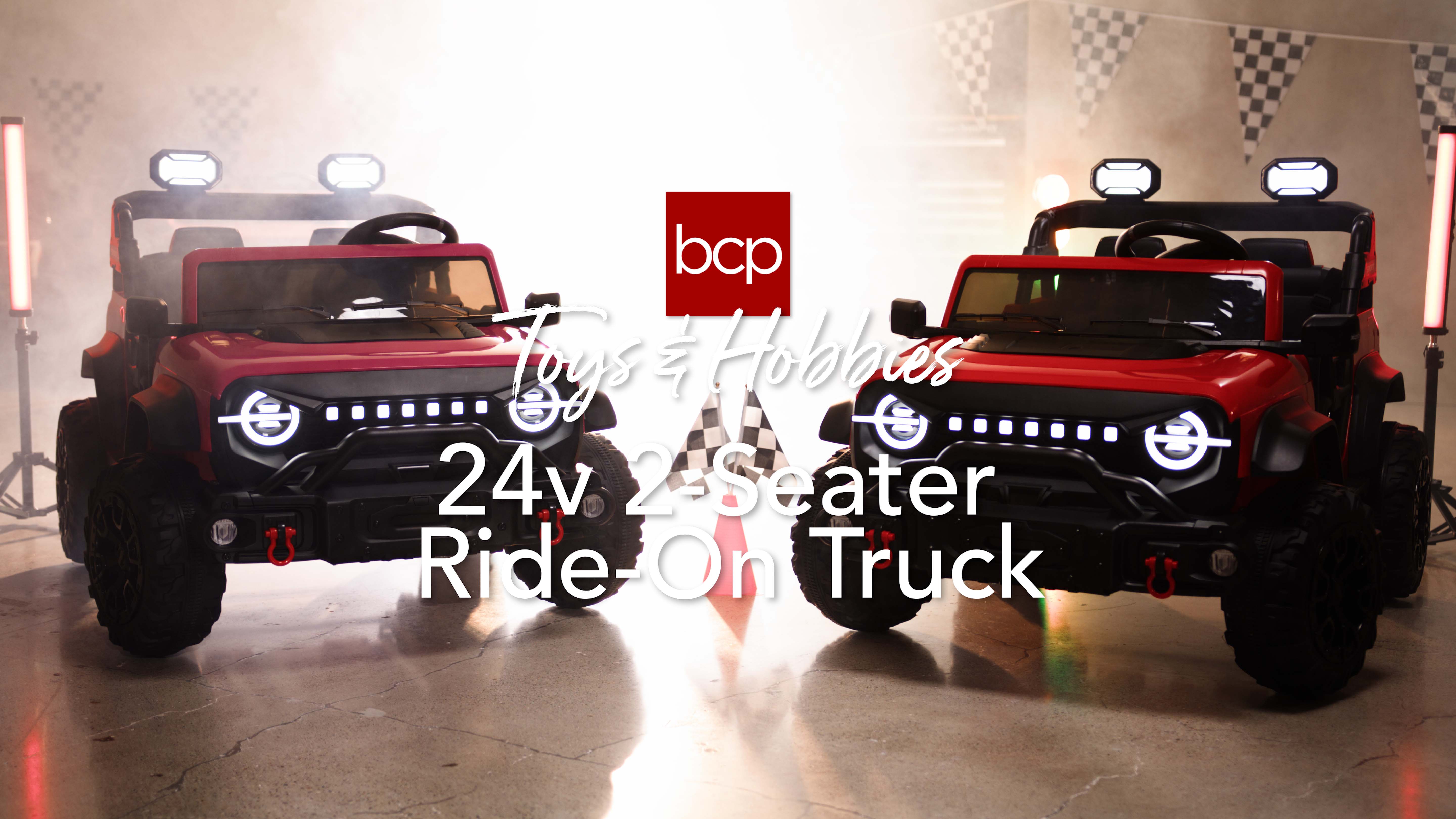 thumbnail video image 2 of Best Choice Products Kids 24V 2-Seater Electric Ride-On Car Truck w/ Parent Control, Bluetooth, LED Lights - Black, 2 of 11