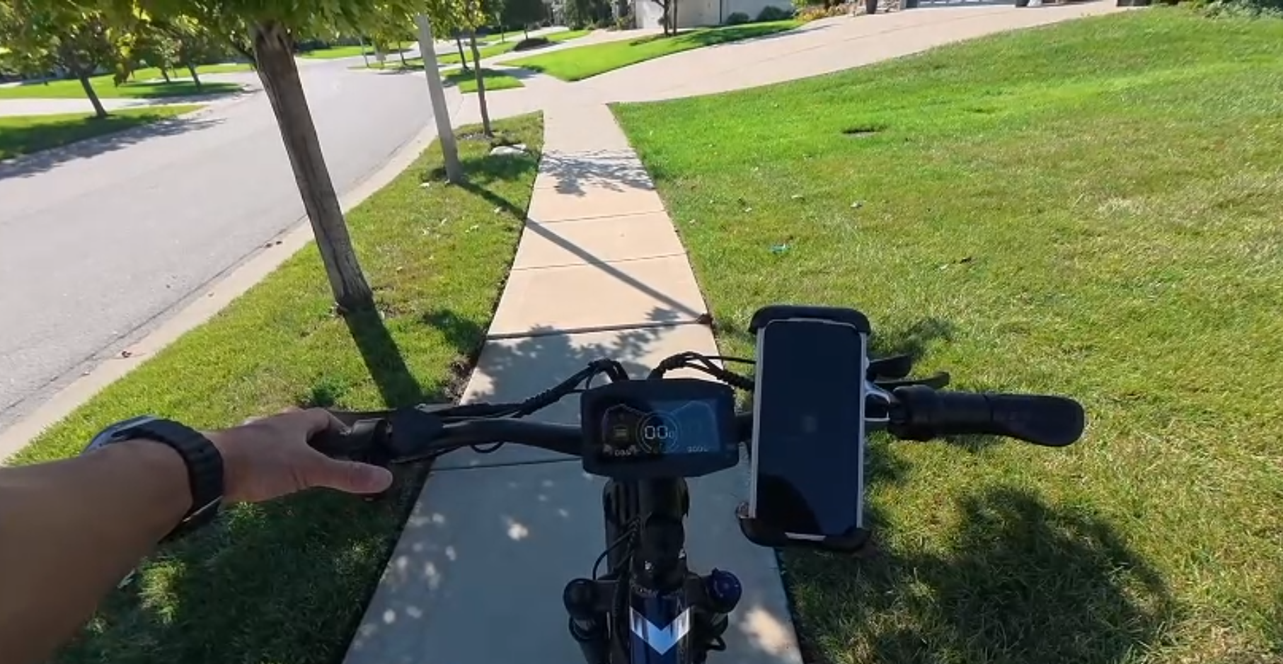thumbnail video image 2 of FENGQS Summer Deal! 5000W Electric Bike for Adults, Dual Motor E-Bike, 52V 23AH Removable Battery, 45mph 100 Miles Long Range, Full Suspension 26" Fat Tire, UL 2849(Blue), 2 of 10
