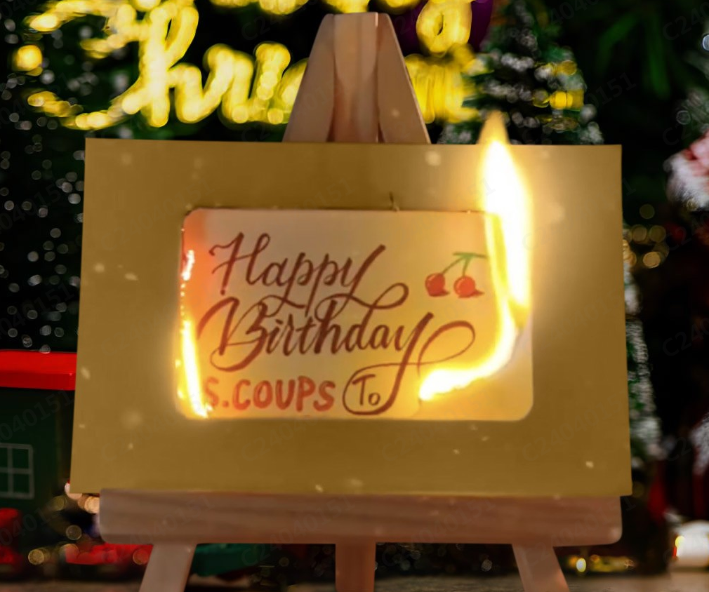 thumbnail video image 2 of Hxlamzoo Magic Flame Greeting Card, Custom Handwriting Burning Envelope Paper, Meaningful DIY Gift for Family, Girlfriends, Suitable for Christmas, Valentine, Birthday, etc, 2 of 6