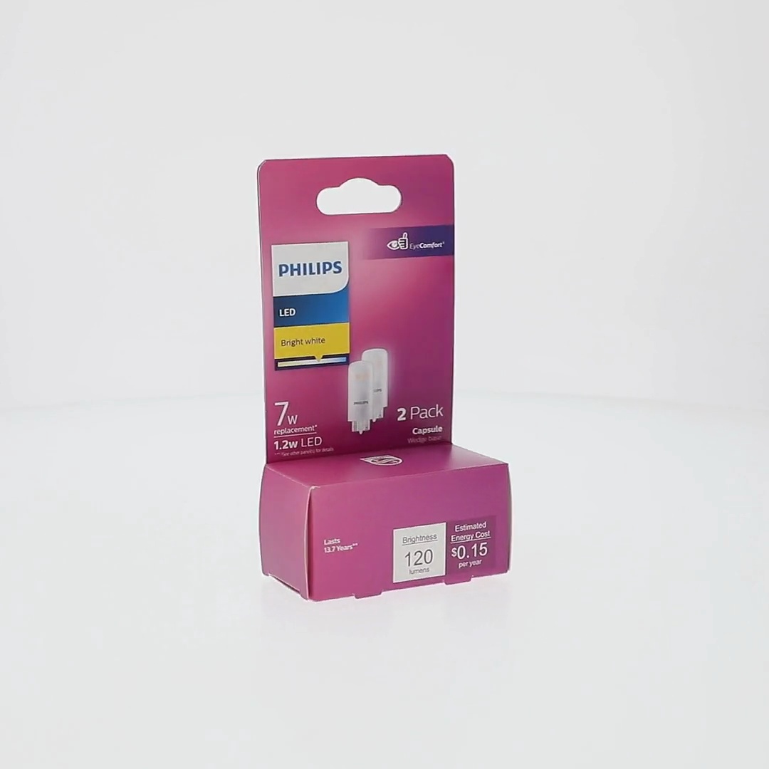 2 pack) PHILIPS LED 1.2W (7W Equivalent) T5 Landscape Lightbulb