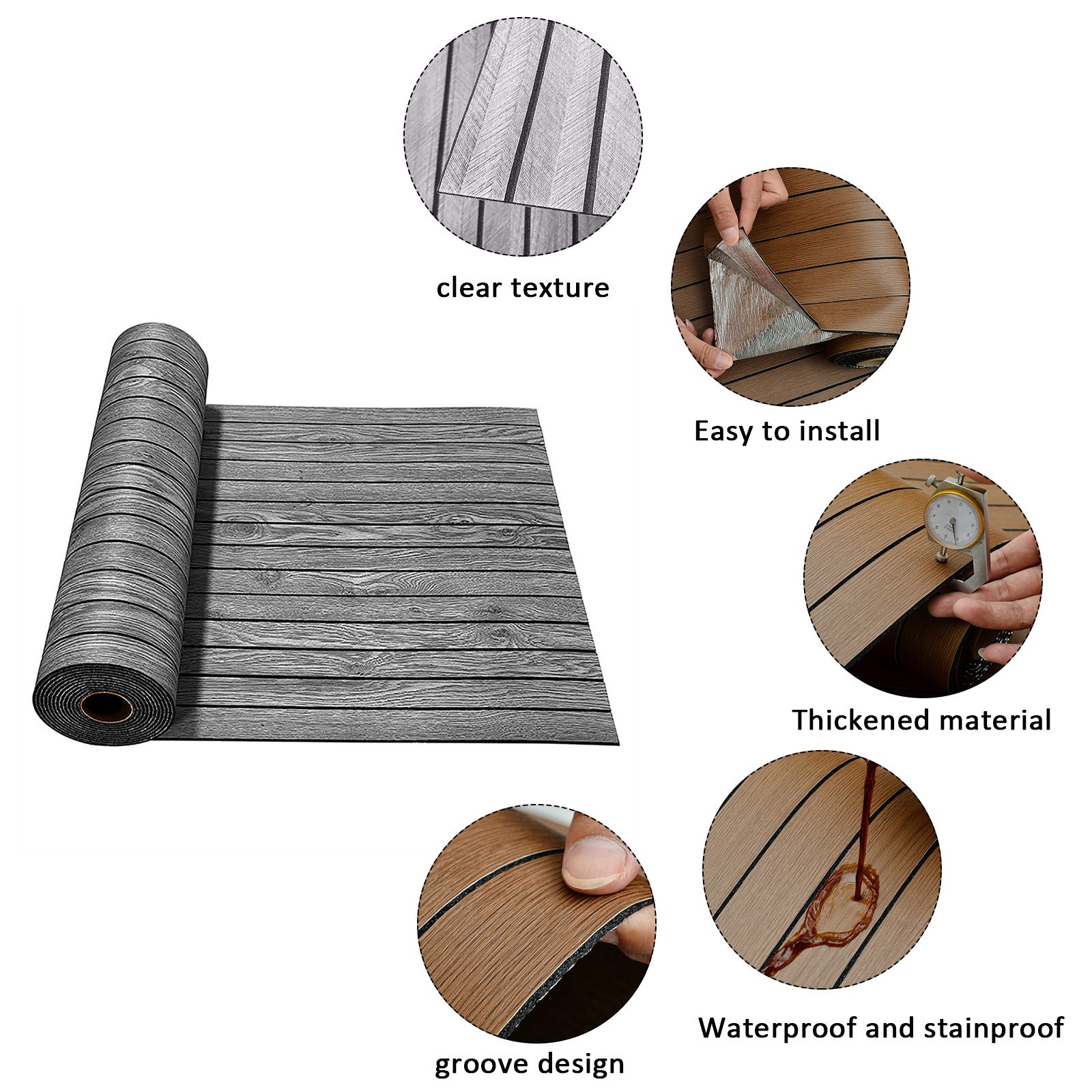 thumbnail video image 2 of 3D Wood Grain Peel and Stick Wallpaper,15.75"x118.11"Self-Adhesive Fluted Slat Wall Panel for TV Background,Bedroom,Living Room,Accent Wall, 2 of 8