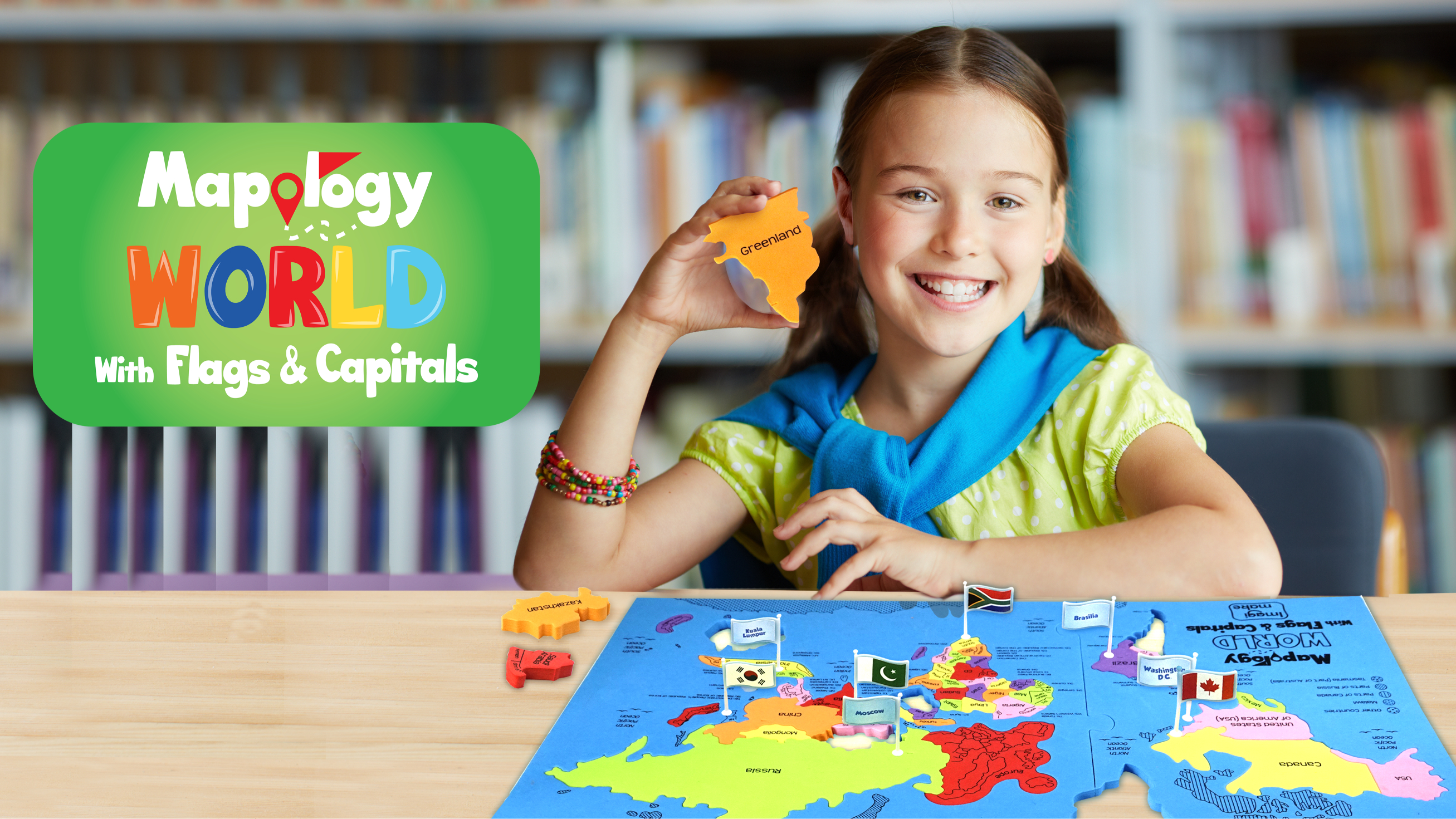 thumbnail video image 2 of Imagimake Mapology World Map Puzzle with Flags & Capitals + Separate Europe Map - Educational Jigsaw Floor Puzzles | Geography Kids Learning Games for Ages 5+, 2 of 8