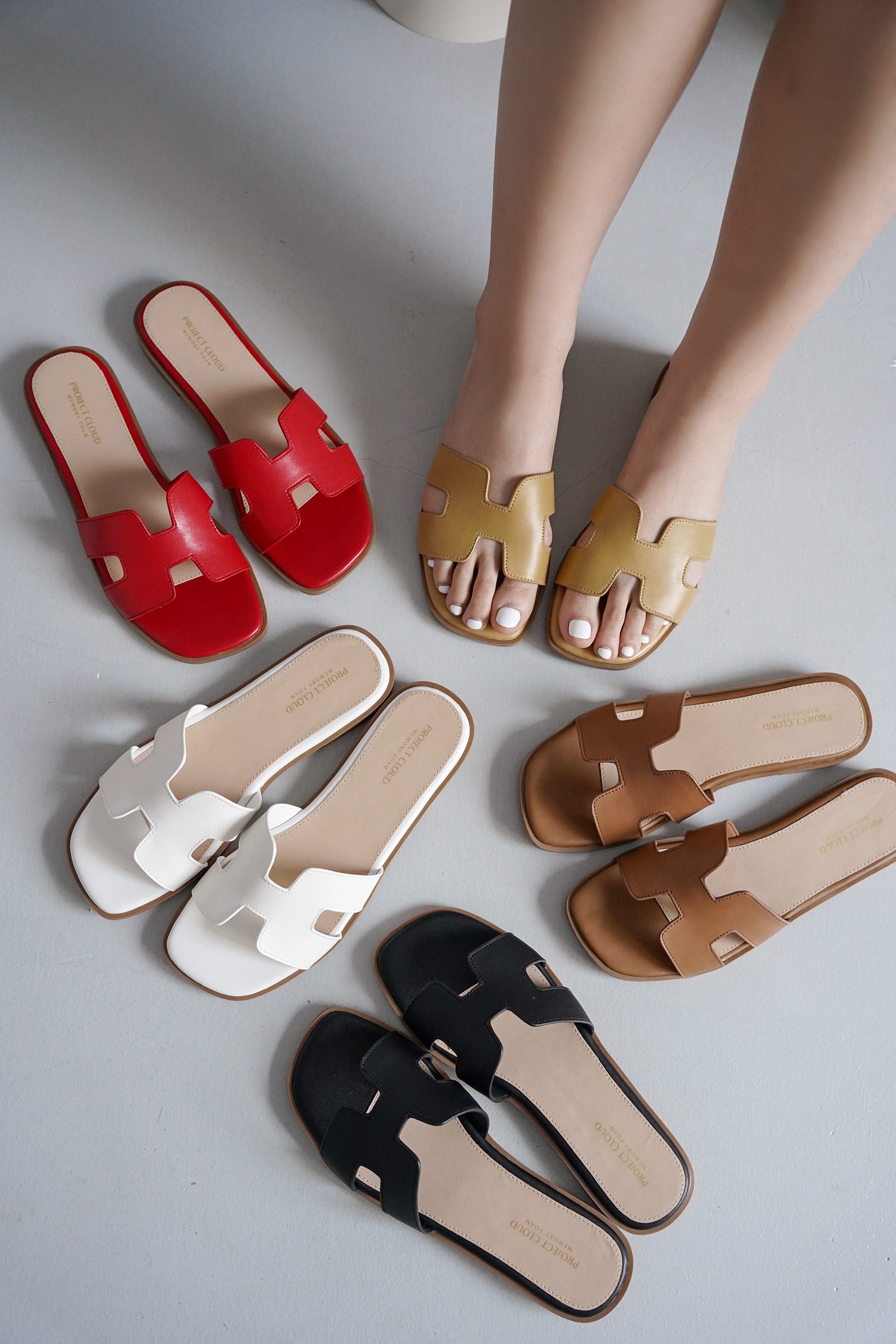 thumbnail video image 2 of Project Cloud Women's Sandals - Comfortable Memory Foam Flat Sandals for Women (Jannel), 2 of 7