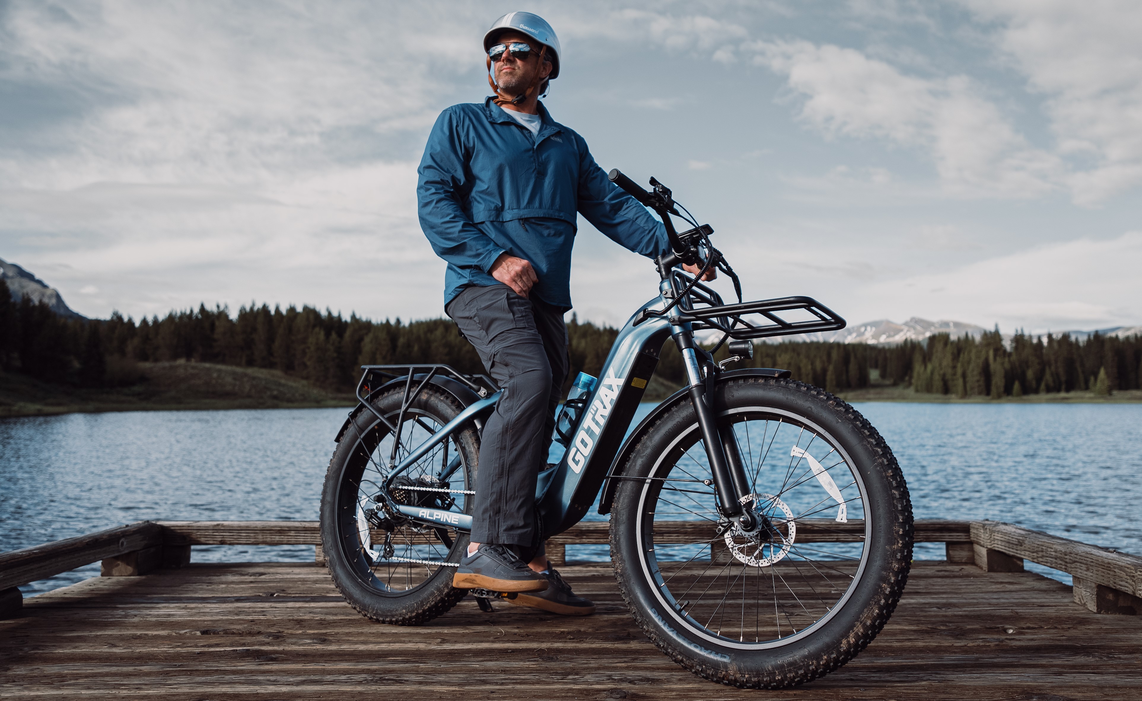 thumbnail video image 2 of GOTRAX Alpine 26"x 4" Fat Tire E-Bike, 48V 13.5Ah Sizable Removable Battery 28mph Up to 300lbs Adult Off-Road Electric Bike, Champagne, 2 of 12