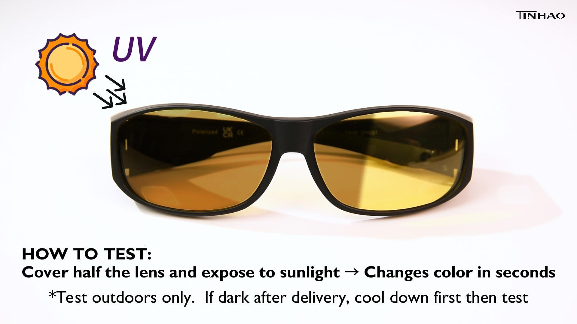 thumbnail video image 2 of TINHAO Photochromic Polarized Fit Over Sunglasses UV400 Blue Light Blocking Over Prescription Glasses for Men Women Lightweight TR90 Wraparound Driving Fishing Cycling Eyewear - 4 Colors, 2 of 7