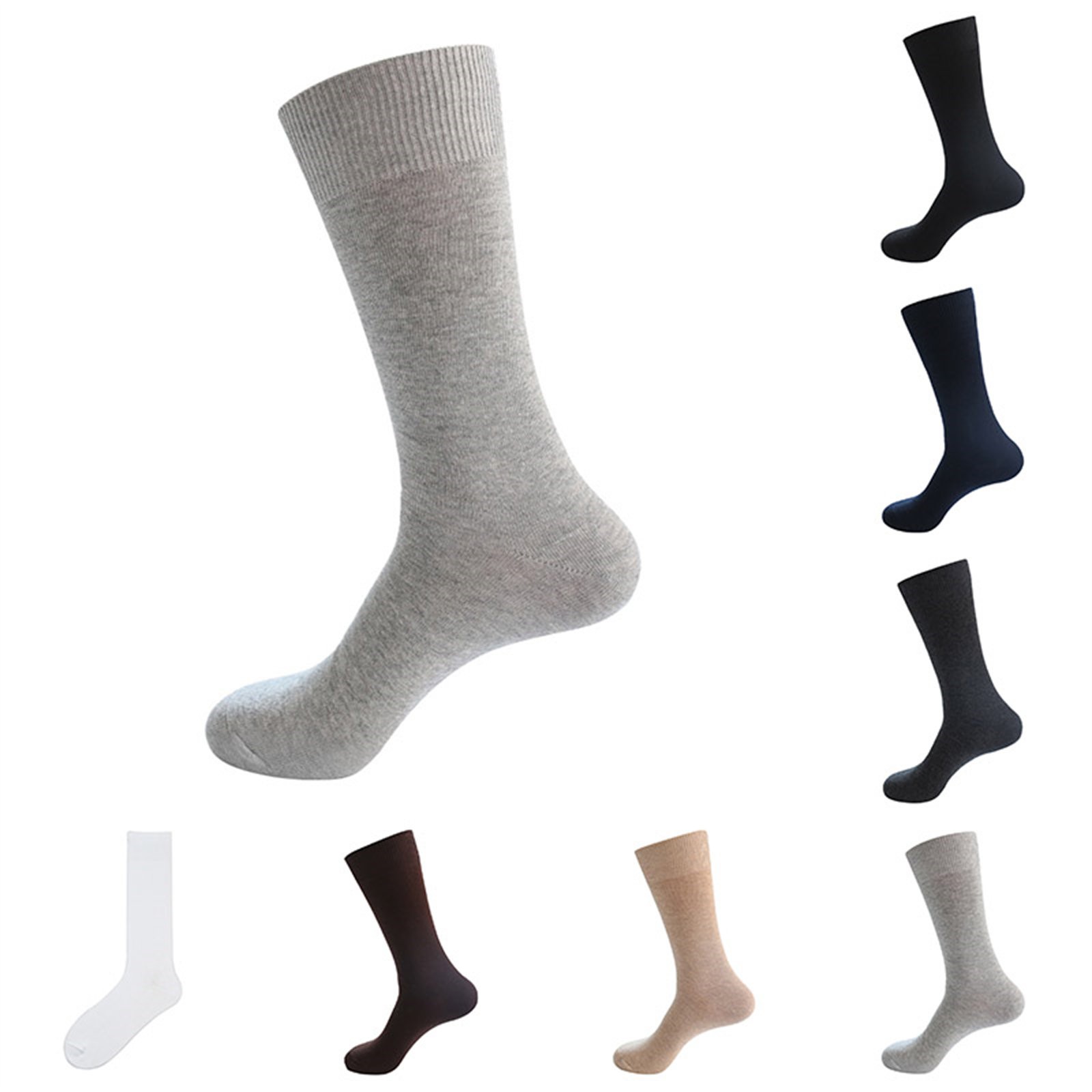 thumbnail video image 2 of GZWYHT Crew Socks,Knee High Stockings Men's Socks Autumn And Winter Long Tube Socks Combed Cotton Men's Socks Dress Socks,Slouch Socks,Cotton Socks Coffee S, 2 of 6