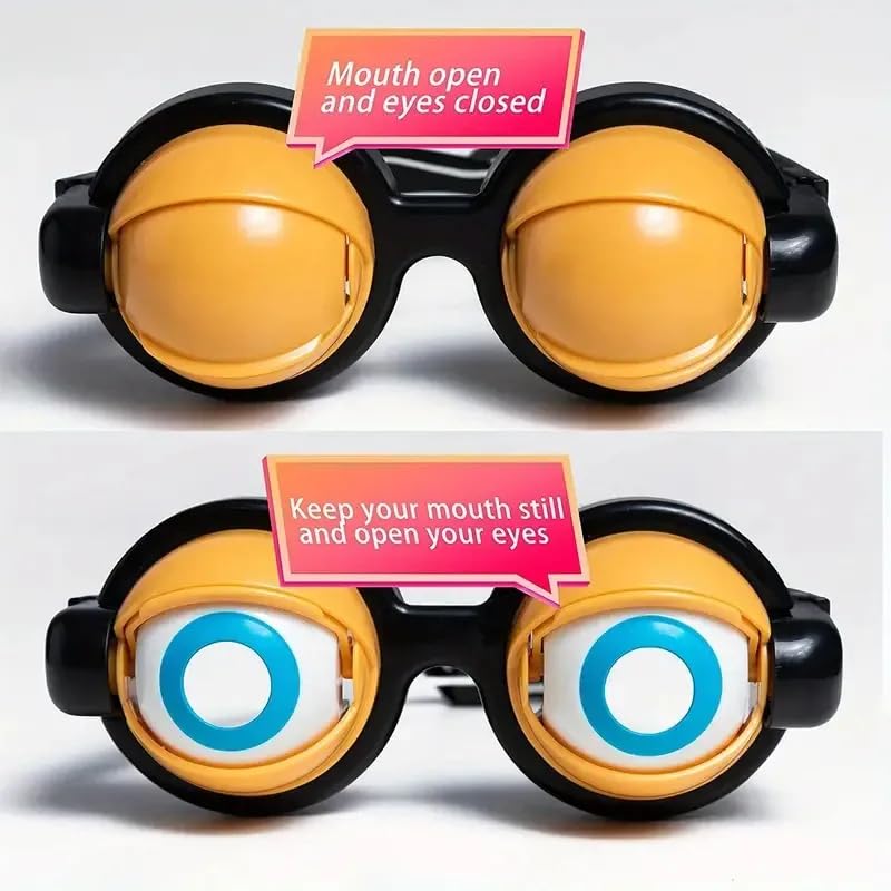 thumbnail video image 2 of Winking Eye Glasses，2026 New Fun and Dynamic Crazy Glasses, Perfect for Performances and Parties, Pranks, Party Jokes, and Cosplay, 2 of 8