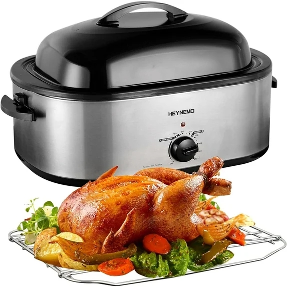 thumbnail video image 2 of Superjoe 20 Qt Electric Roaster Oven for Turkey - Large Capacity Turkey Roaster, 2 of 6