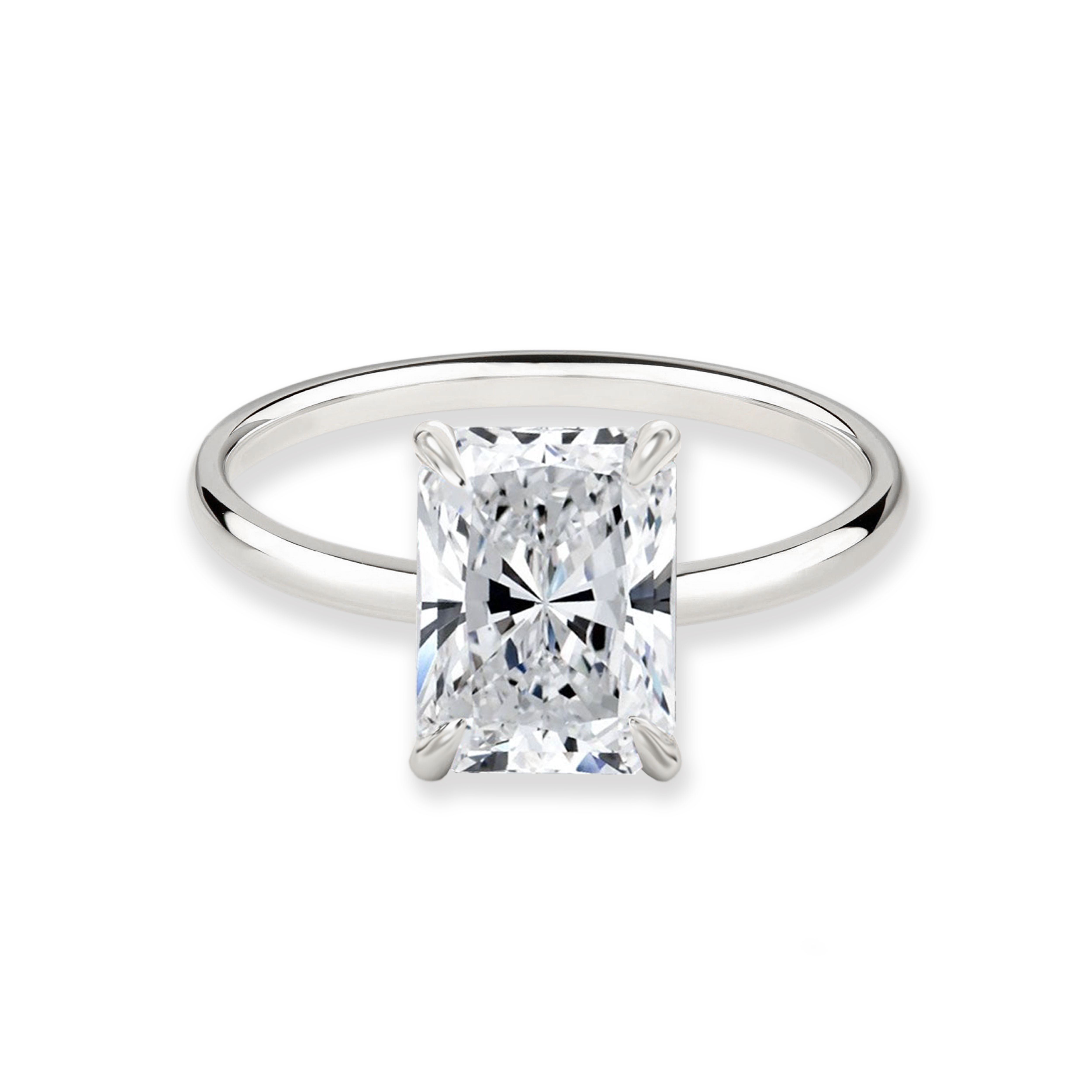 thumbnail video image 2 of Cora Jewellery 2.5CT Radiant Moissanite Solitaire Enagagement Ring for Women, 18K Yellow Gold, 2 of 9