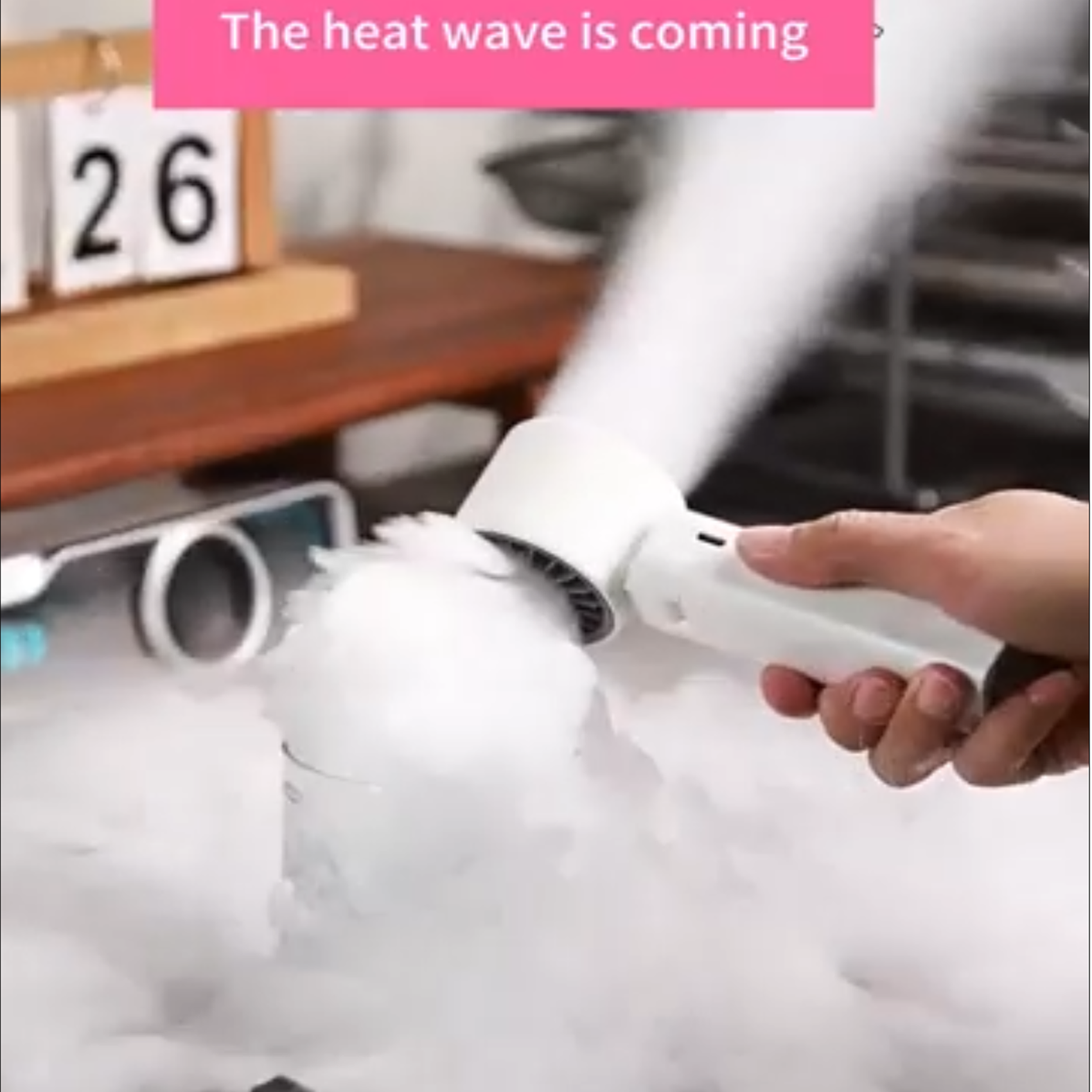 thumbnail video image 2 of Juyafio Cutting-Edge Tech with 199 Speed Cooling Portable Small  Fan&Handheld Fan,Foldable Desktop Fan,4000mAh, USB Rechargeable And Quiet Personal Fan For Home, Office, Travel & Outdoor Use (White), 2 of 18