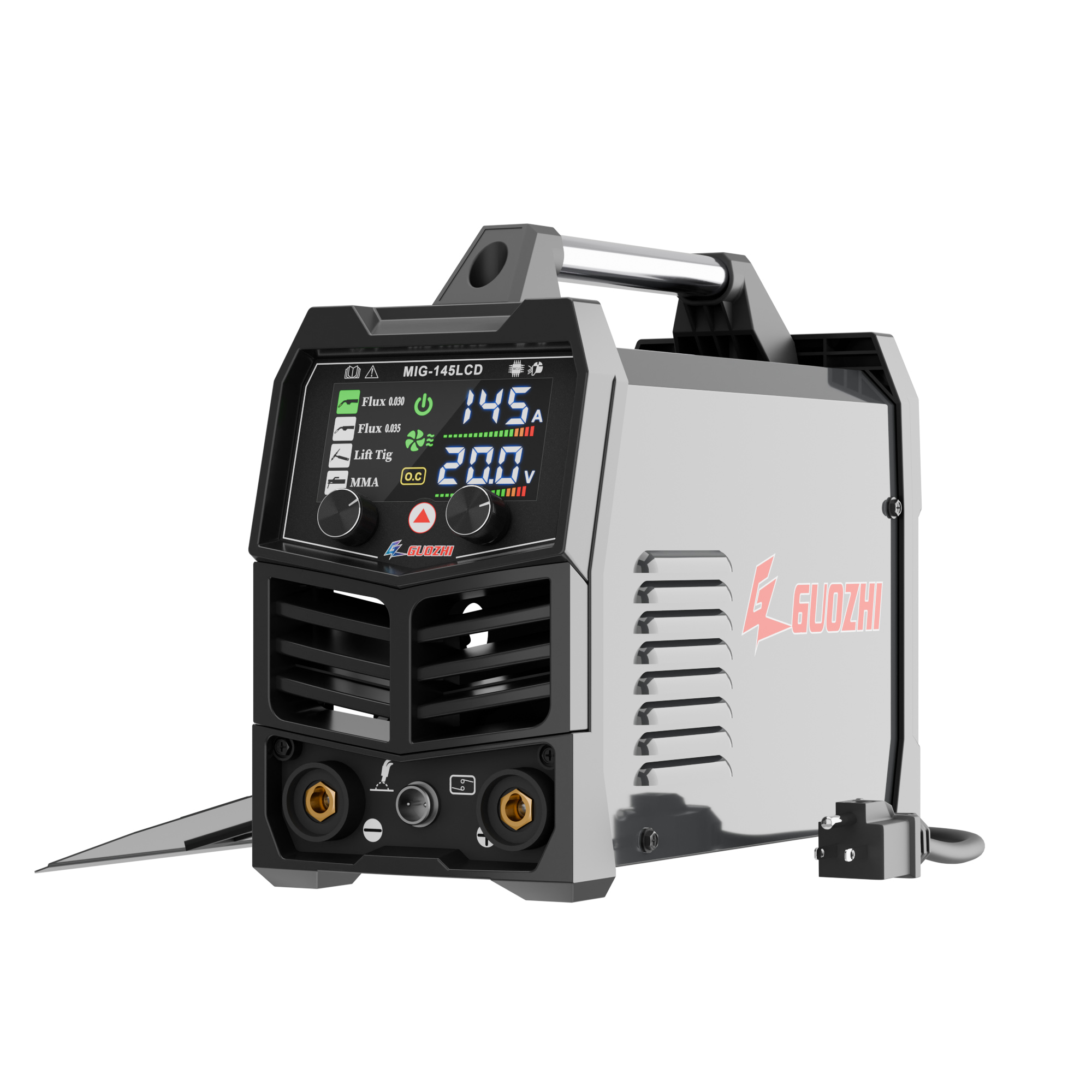 GZ GUOZHI 145A MIG Welder, 3 in 1 MIG, Stick, LIFT TIG, 110V Flux 