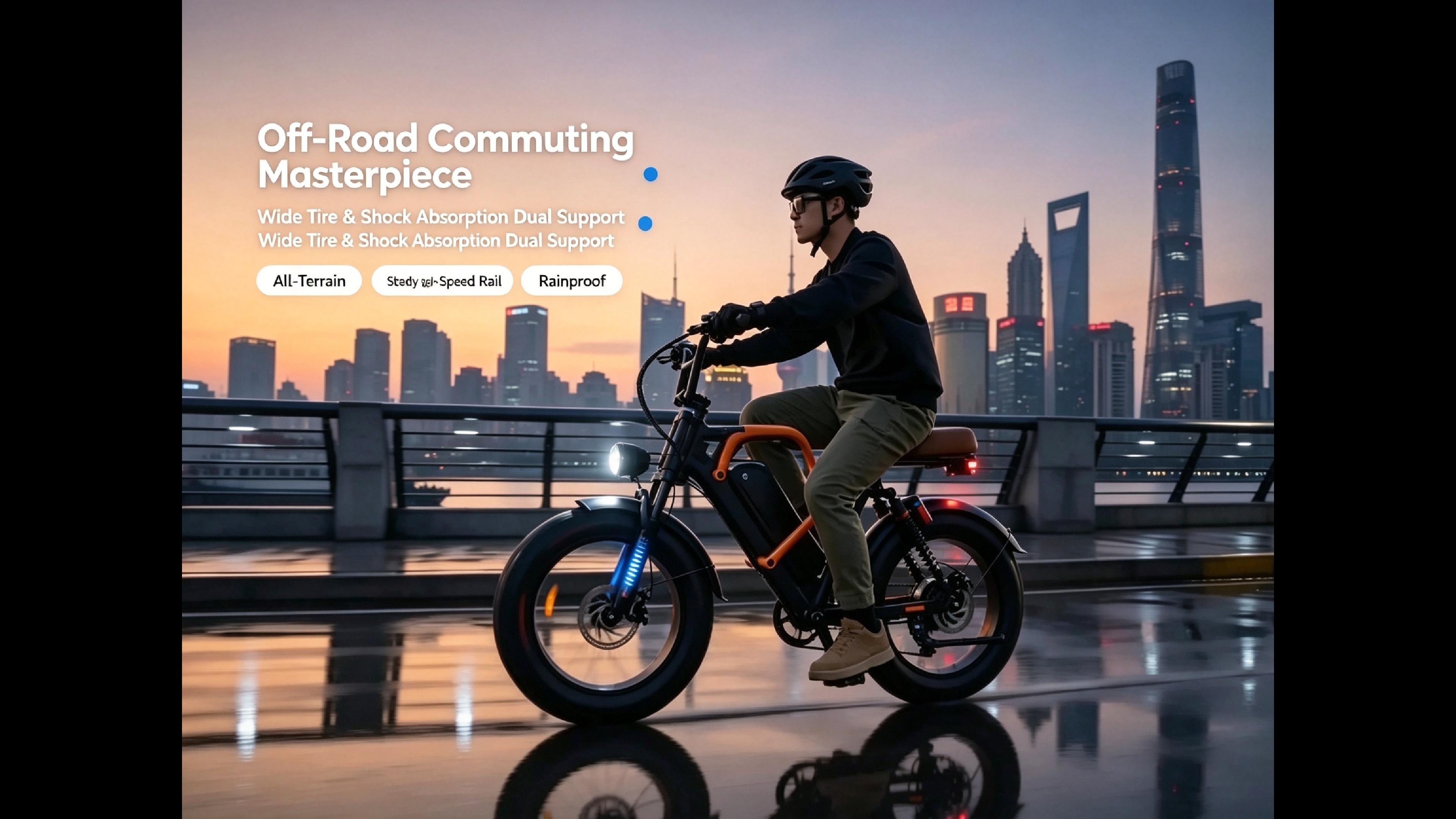 thumbnail video image 2 of All Terrain Mountain Ebike, 750W motor, 20IN fat tires ,high performance 48V electric bicycle for Adults ,UL2849, 2 of 8