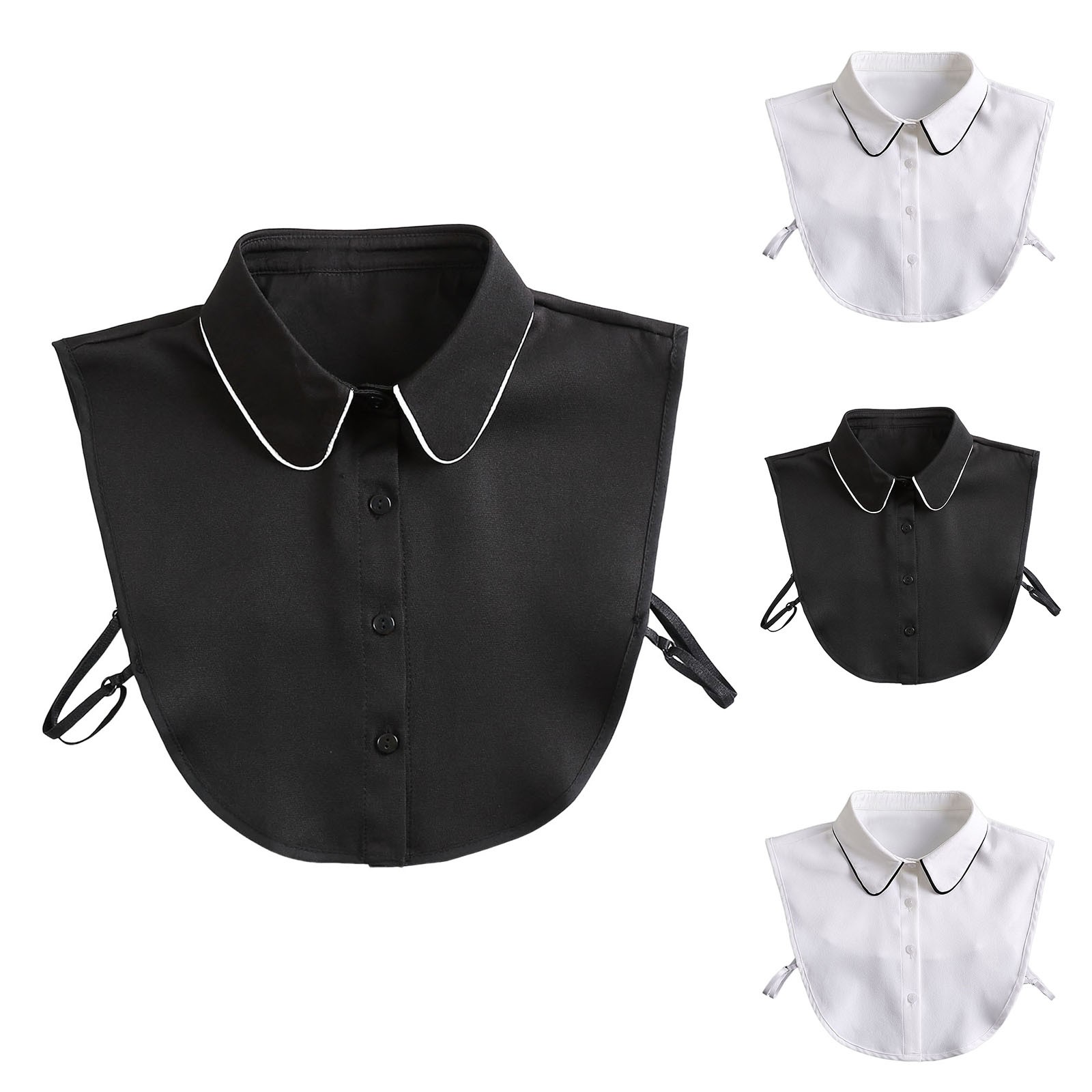 thumbnail video image 2 of BKQCNKM Collars for Women, Fake Collar, Dickey Collar for Women, Detachable Collar for Women, Faux Collar Women, Black 2, 2 of 9