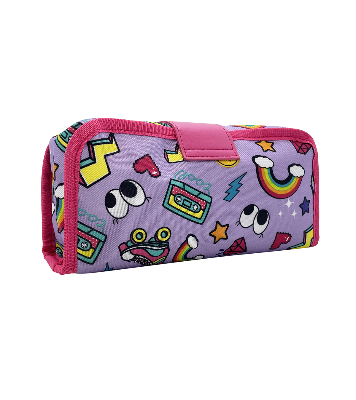Pen Gear Rainbow Icon Pencil Pouch, 10 Elastic Pen Slots, Purple