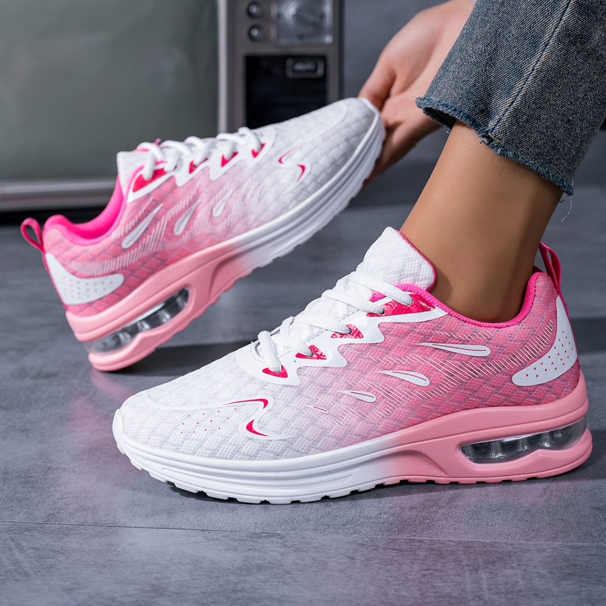 thumbnail video image 2 of Womens Running Shoes for Women Casual Walking Sneakers, Workout Athletic Sport Shoes, 2 of 9