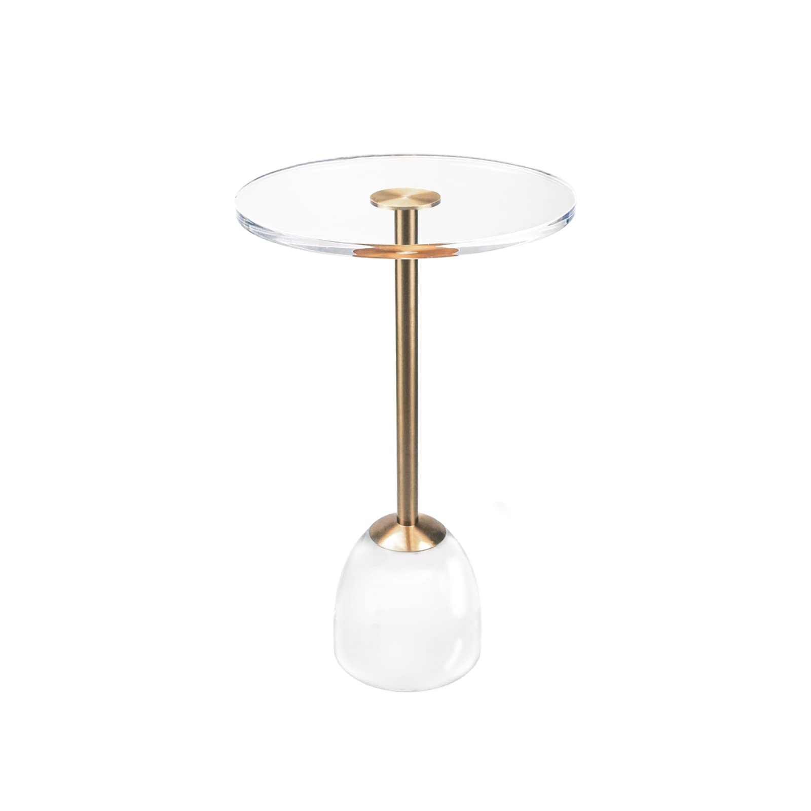 thumbnail video image 2 of Clear Acrylic End Table,Side Table Set of 2, Modern Small Round Table with Solid Base for Living Room, Bedroom, 2 of 7