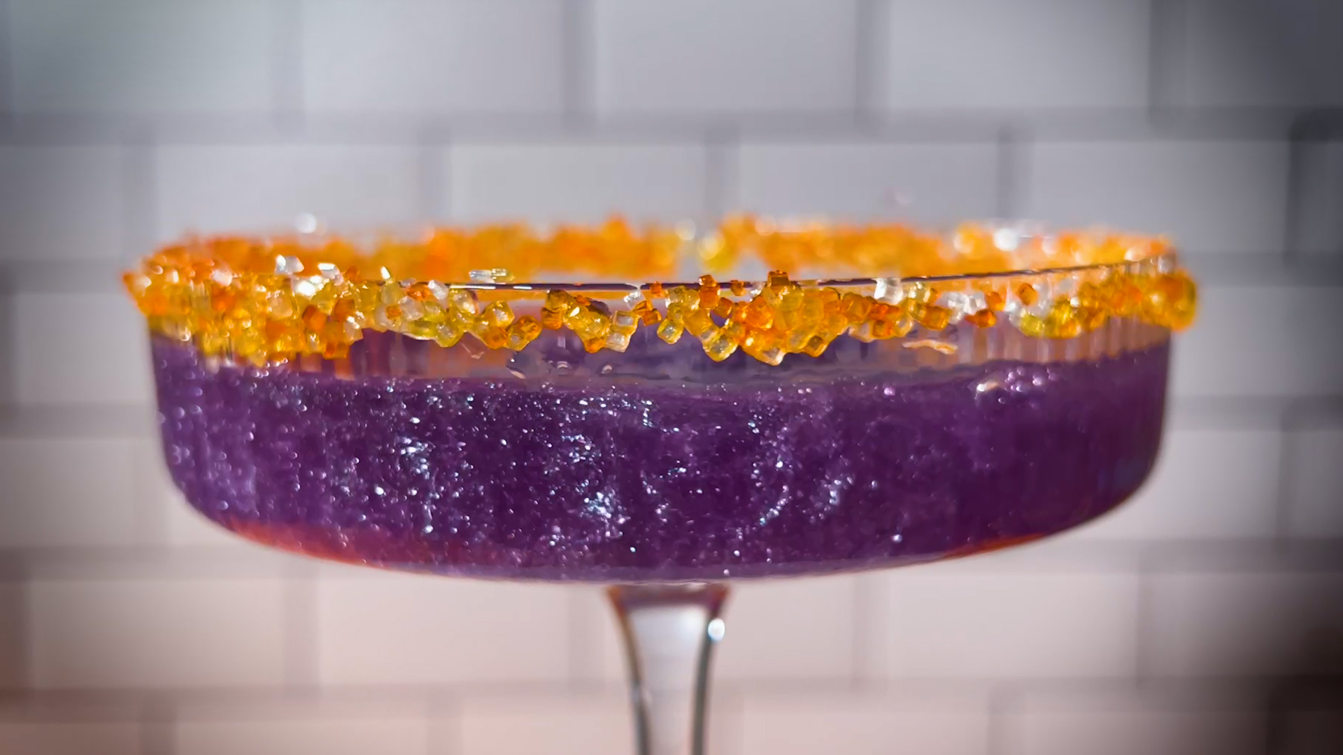 thumbnail video image 2 of Brew Glitter - Candy Corn Orange, Yellow and White Cocktail Rimming Sugar Combo - 4oz, Bar Tin, 2 of 12