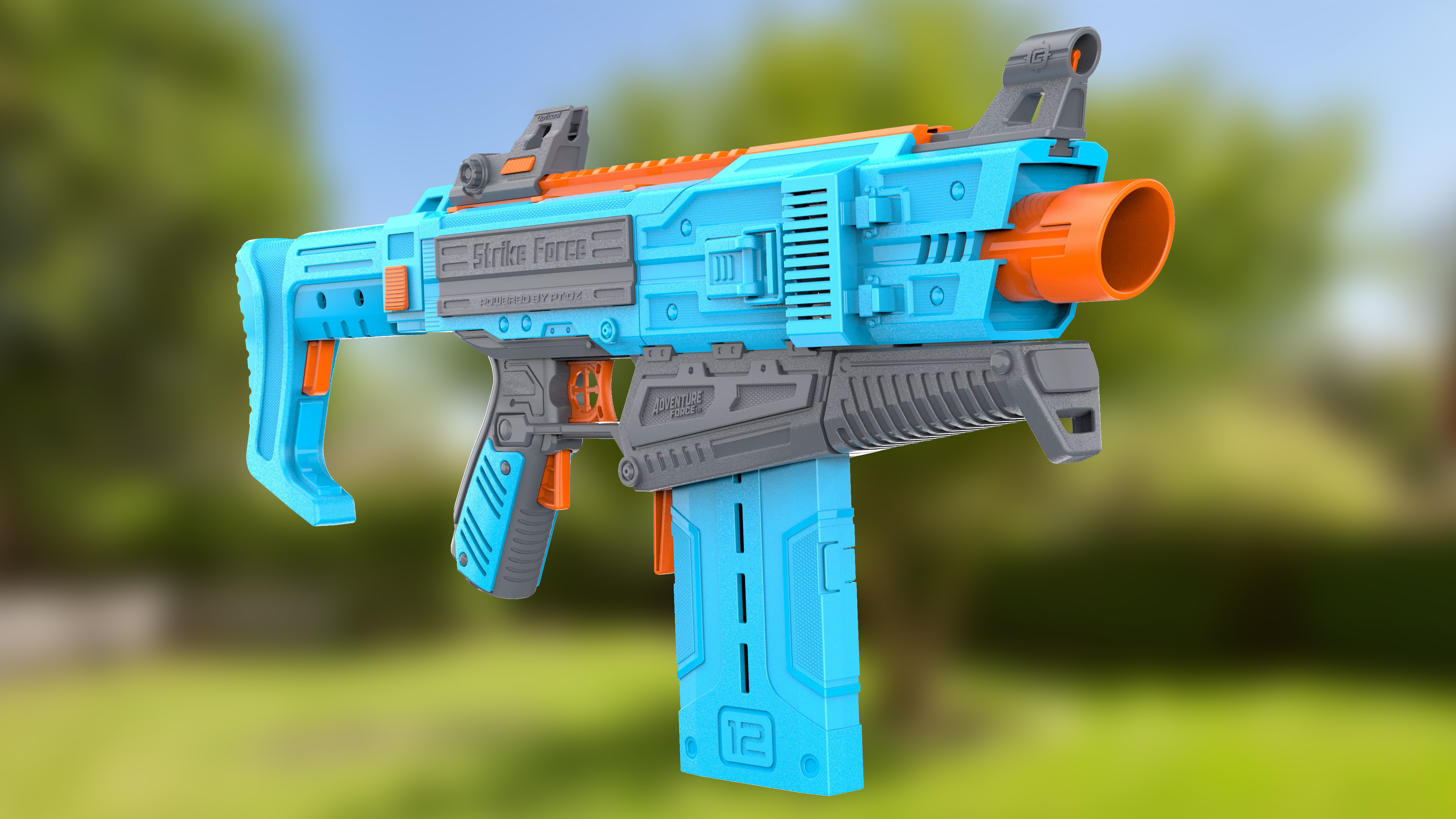 thumbnail video image 2 of Adventure Force Strike Force Motorized Clip-Fed Foam Dart Blaster, 17 Pieces, 2 of 5