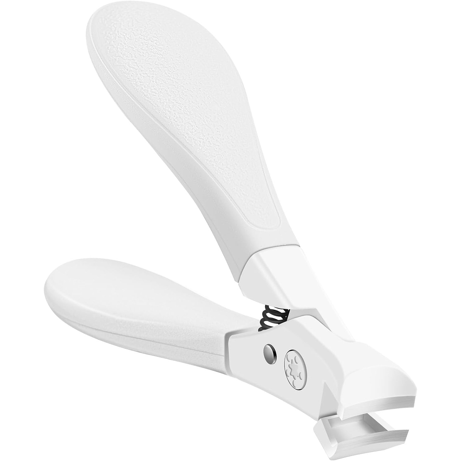 thumbnail video image 2 of DUAIU Wide Jaw Nail Clippers for Thick Nails - Heavy Duty Toenail & Fingernail Cutter | Sharp Curved Blades for Men & Women | Professional Pedicure Tool (White), 2 of 8
