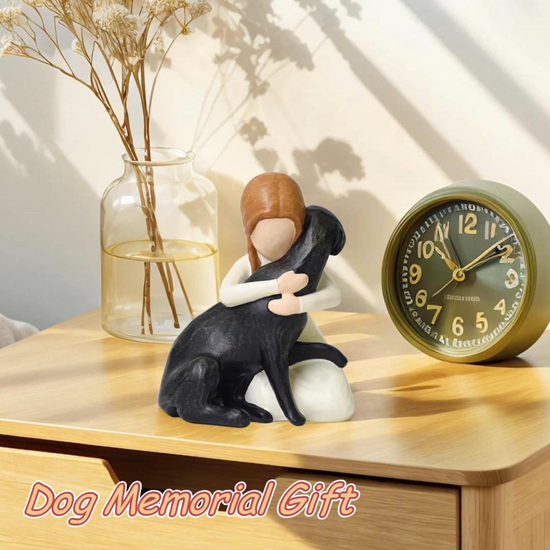 thumbnail video image 2 of Lnrkai Black Dog Figurines Statues, Memorial Sympathy Gift for Pet Loss, Hand-Sculpted Resin Labrador, Comforting Remembrance Ornament to Dogs Owners, 2 of 8