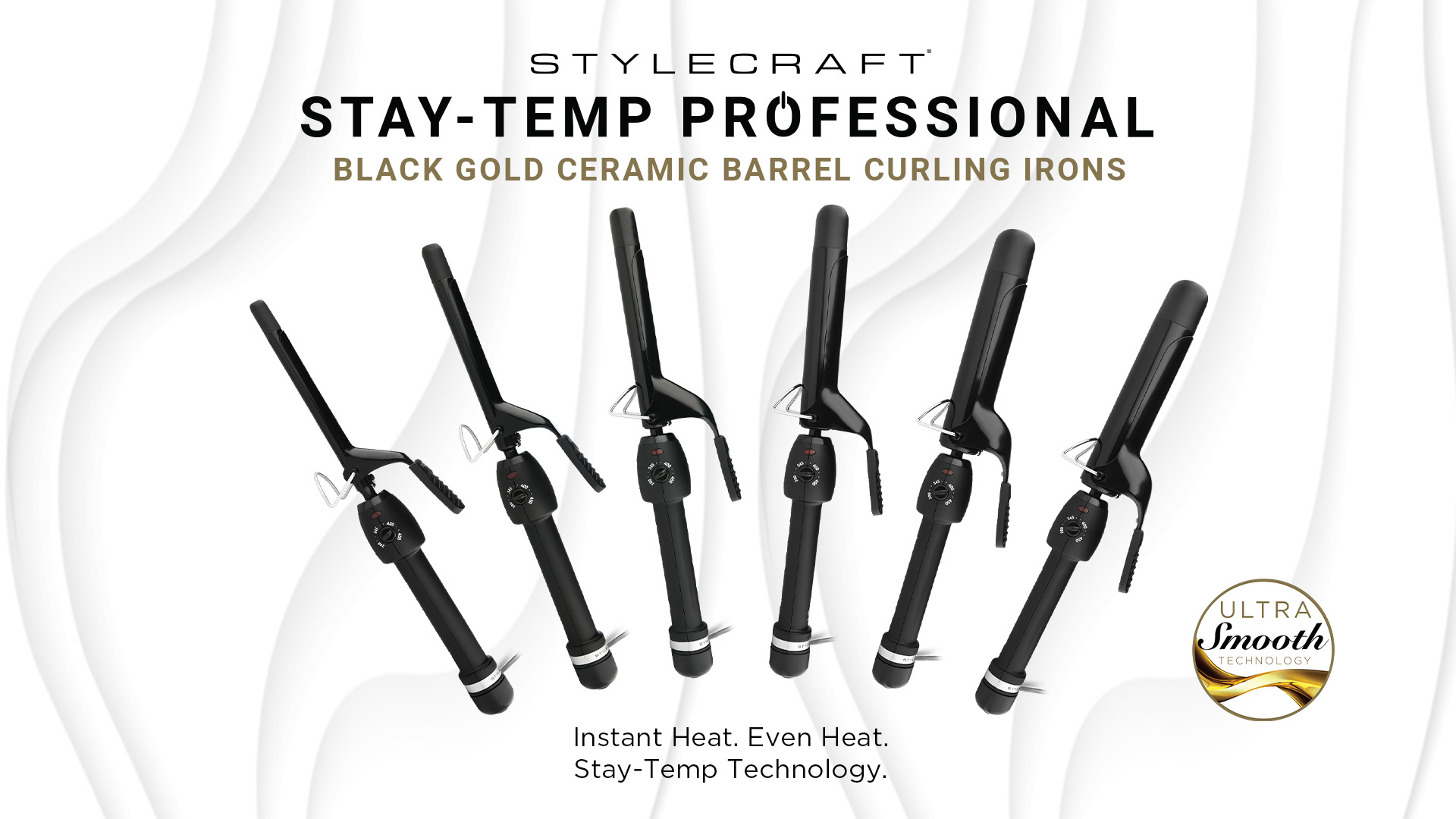 thumbnail video image 2 of StyleCraft Professional Ceramic 1.25" Curling Iron, 2 of 11