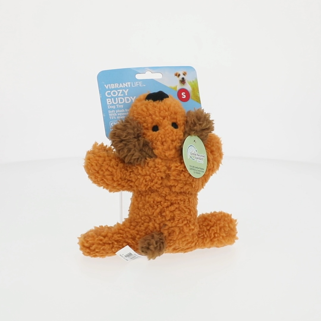 Vibrant Life Cozy Buddy Floppy Dog Toy Chew Level 1 Soft Plush
