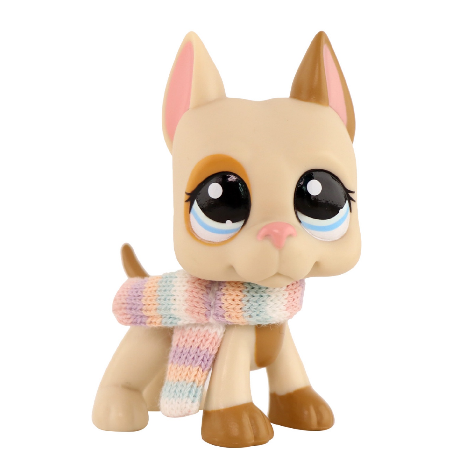 thumbnail video image 2 of Mini Pet Shop Great Dane #1647 with Scarf Accessory,Collectible Little Animal Figurine Toys, 2 of 9
