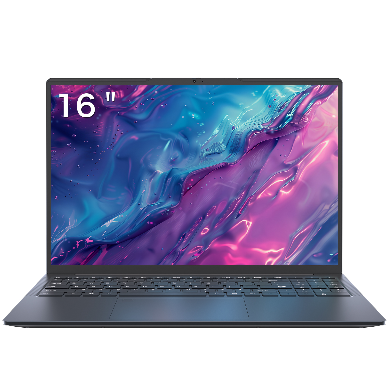 thumbnail video image 2 of Auusda 16" Business Laptop, Win11 Pro Laptop Computer, Ryzen 7430U, 16GB RAM 512GB SSD, Backlight, Fingerprint, Gray, 2 of 11