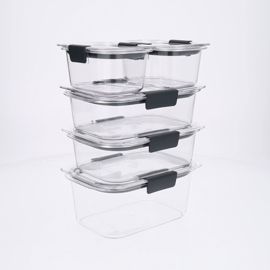 Rubbermaid Brilliance 10-Piece Set, Leak-Proof and Clear Food