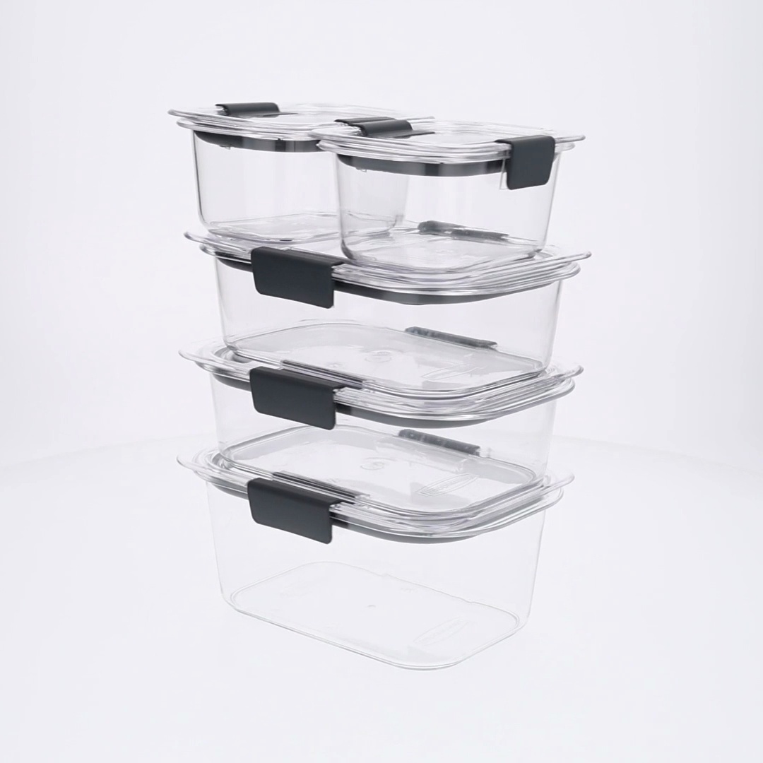 Rubbermaid Brilliance 10-Piece Set, Leak-Proof and Clear Food