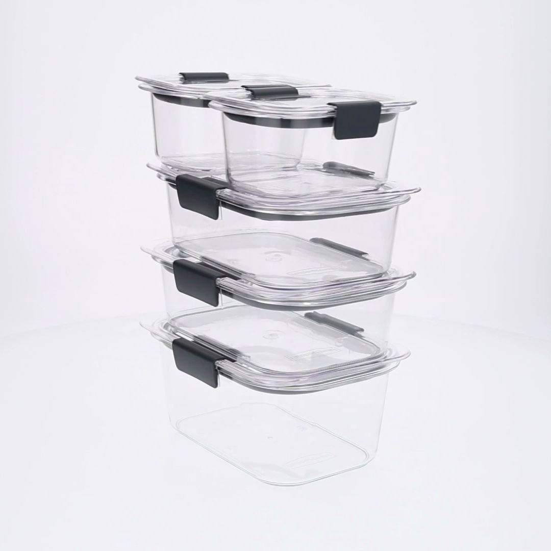 Rubbermaid Brilliance 10-Piece Set, Leak-Proof and Clear Food