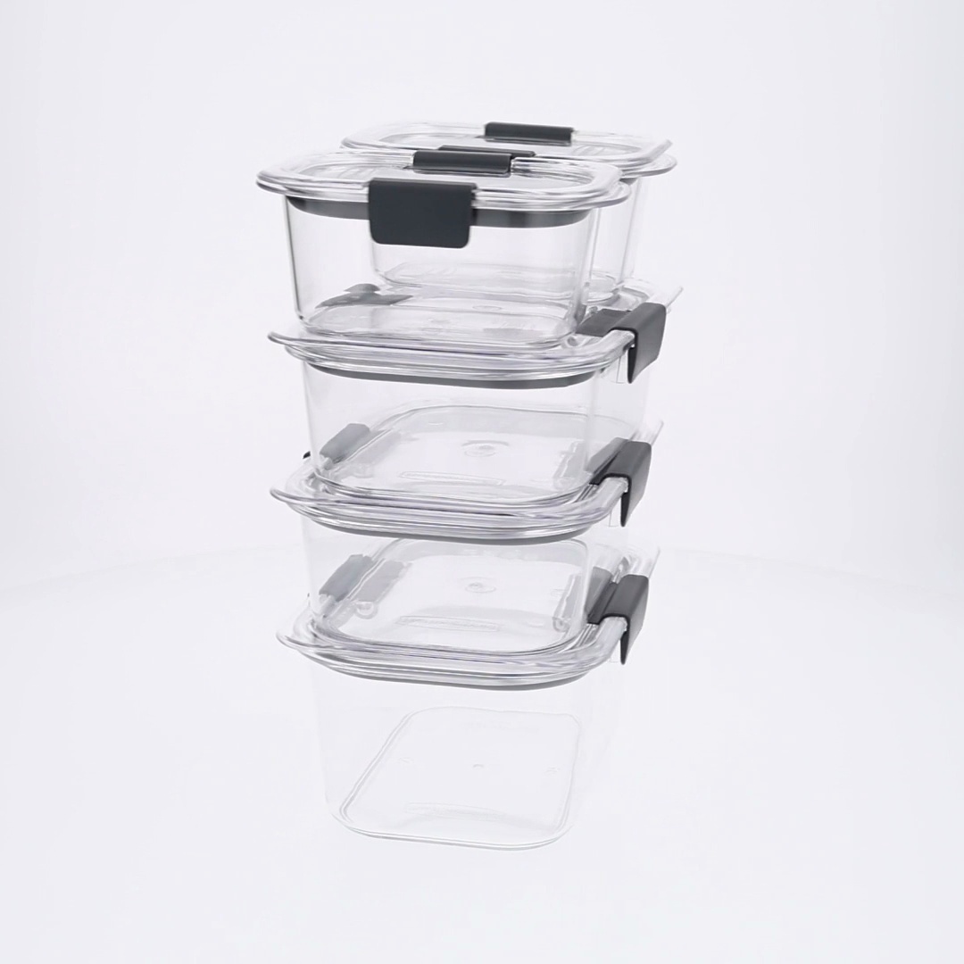 Rubbermaid Brilliance 10-Piece Set, Leak-Proof and Clear Food