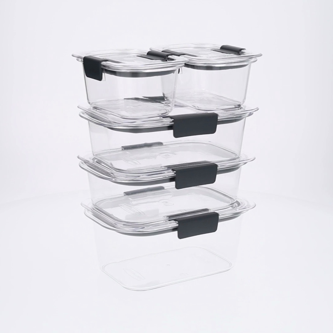 Rubbermaid Brilliance 10-Piece Set, Leak-Proof and Clear Food