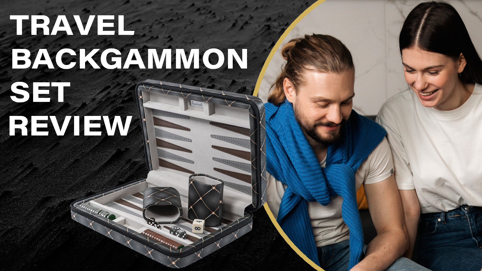 thumbnail video image 3 of Queensell Travel Backgammon Sets -9.3" Magnetic Backgammon Board with 32 Pieces, 3 of 12