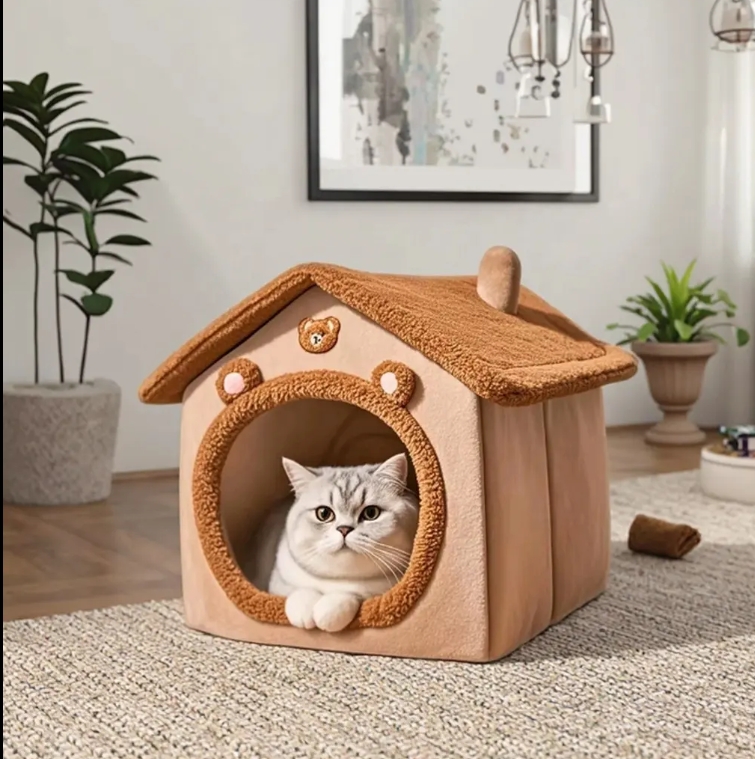 XZKING, Indoor Dog House, 16.92x14.17x13.38 inch, Winter Warm