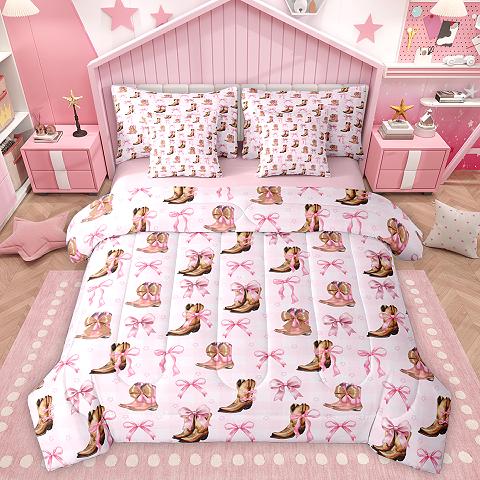 thumbnail video image 2 of Homewish Southwest Cowgirl Tribal 7-Piece Twin Bedding Sets,Music Guitar Disco Ball Bedding Comforter Set,Ancient Bull Skull Sheet Sets For Girl Kids,Super Cozy Room Decor Reversible, 2 of 9