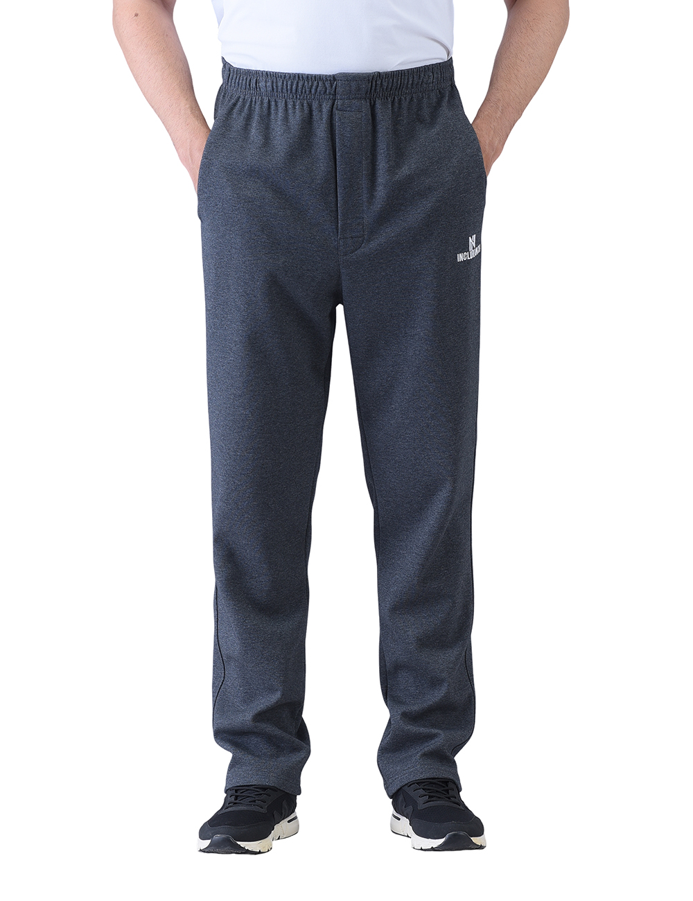 thumbnail video image 2 of INCLURANCH Men's Adaptive Front-Zip Sweatpants with Zipper Pockets - Soft Fleece Joggers for Seniors & Mobility Midweight Dark Grey L, 2 of 9