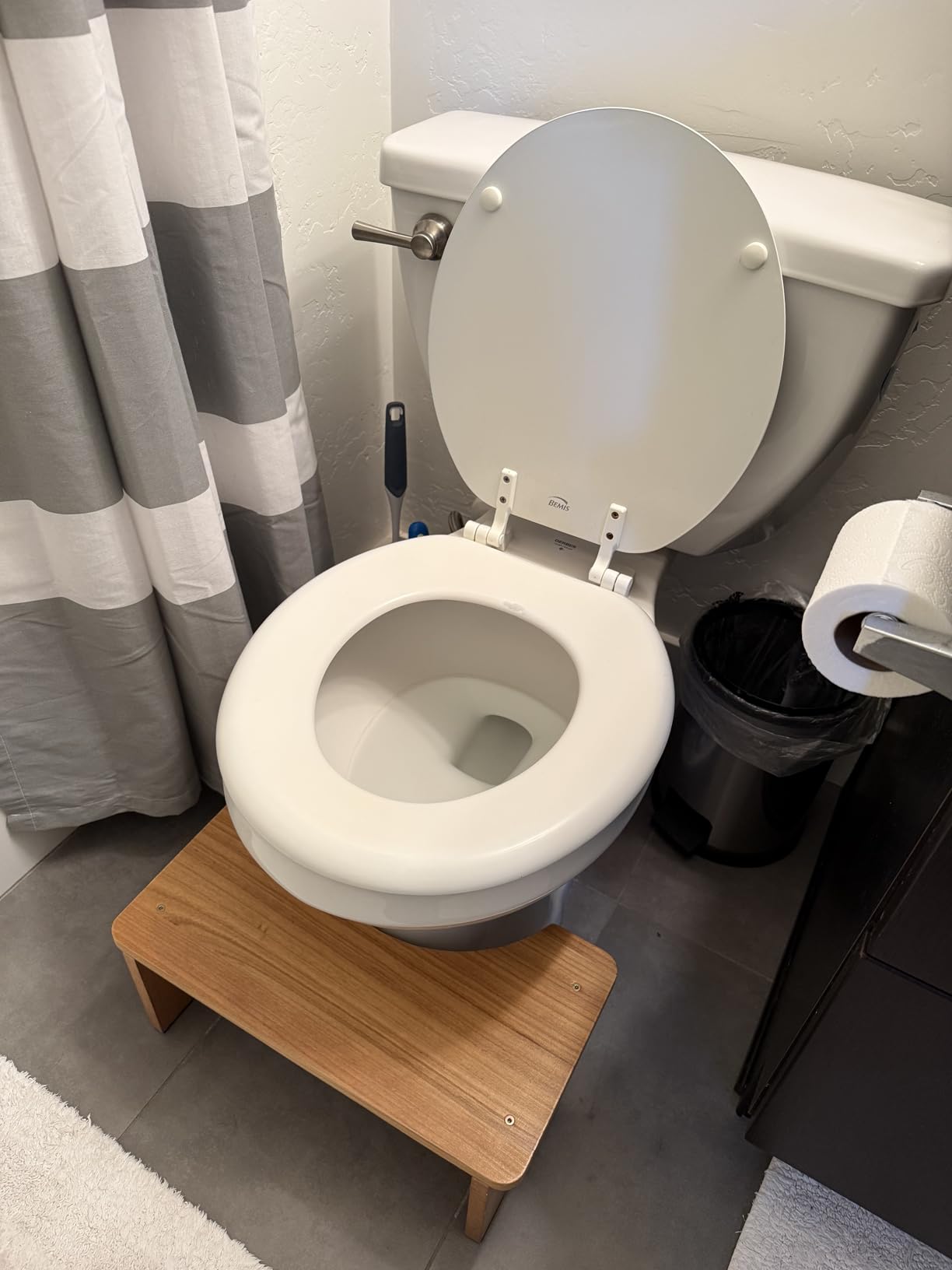 thumbnail video image 2 of Toilet Stool Squat Adult, Wood Poop Stool for Bathroom Adults., 2 of 8