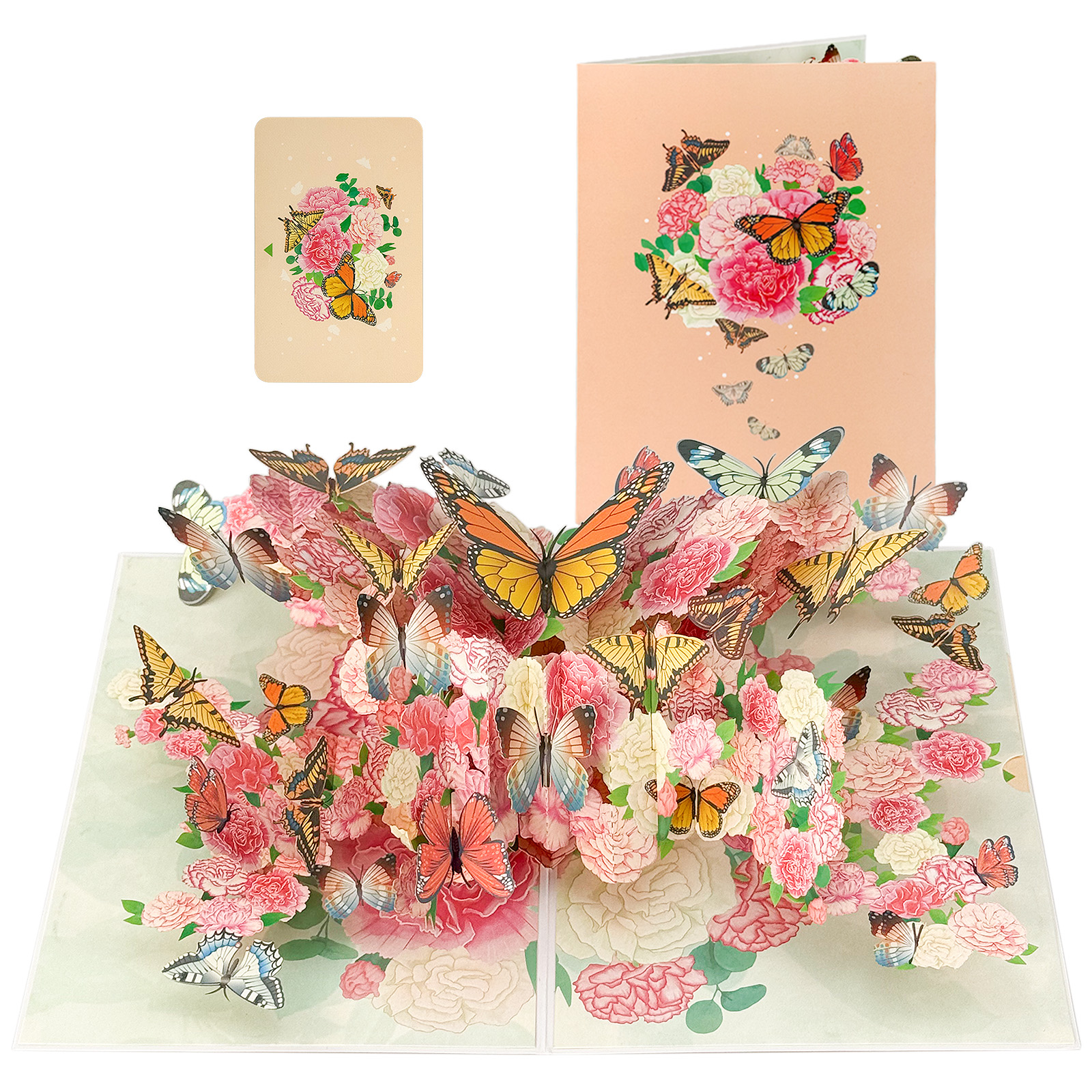 thumbnail video image 2 of (3 pack) Lockways Pop Up Card, 3D Butterfly Flower Greeting Cards with Envelope for Any Occasion, Birthday Mother's Day, Anniversary,Handmade Foldable Celebration Cards for Mom,Wife and Girlfriend, 2 of 11