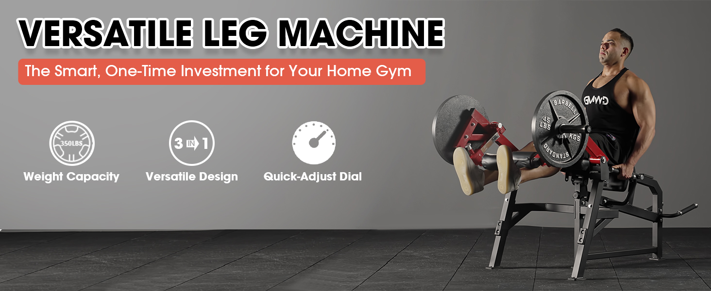 thumbnail video image 2 of Syedee Adjustable Dual-Independent Leg Machine, – Switchable Single/Double Leg Training · Leg Extension · Lying & Standing Leg Curl · 600 lbs Capacity · Plate-Loaded Home Gym, 2 of 9