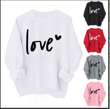 thumbnail video image 2 of Sweaters for Girls Valentines Shirts for Girls and Children Heart Cute Graphic Valentines Day Sweatshirts Long Sleeve Crew Neck Holiday Tops Red 8-9 Years, 2 of 3