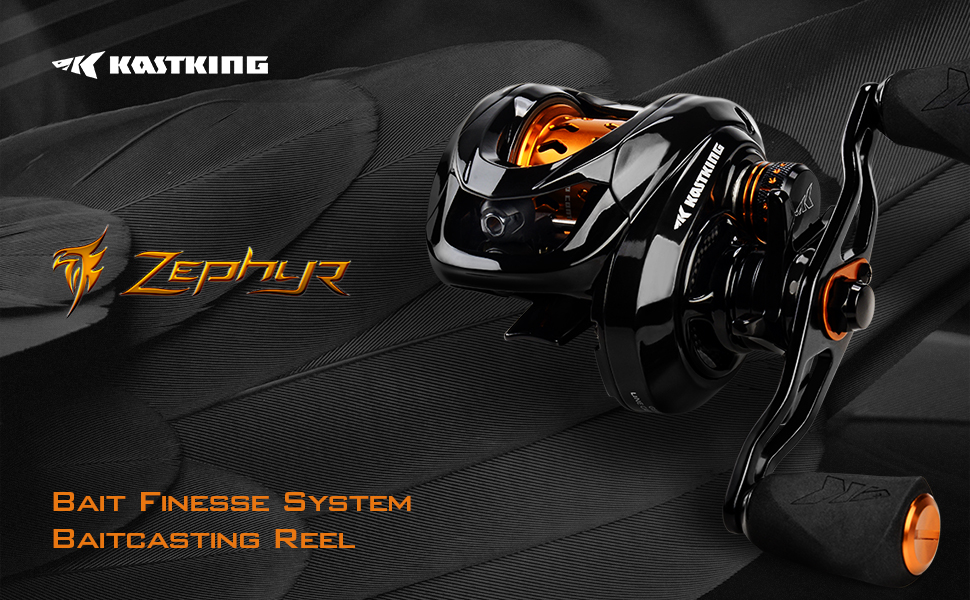 thumbnail video image 2 of KastKing Zephyr Bait Finesse Baitcasting Reel Carbon Fiber Drag Clicker Version 7.2:1 Gear Ratio 5.6oz, 2 of 20