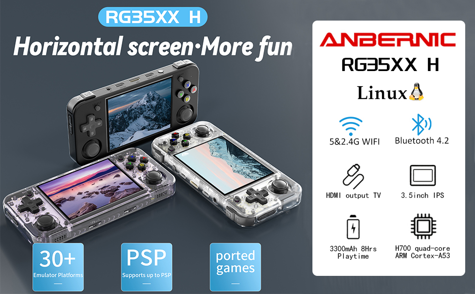 Anbernic Handheld Game Console RG35XXH, 3.5