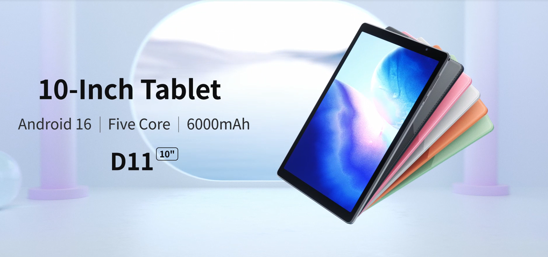 Android16 タブレット 10.1インチ 8GB+32GB qunyiCO, Android 16 Tablet, 10.1 inch, 8GB RAM, 32GB ROM, Gray